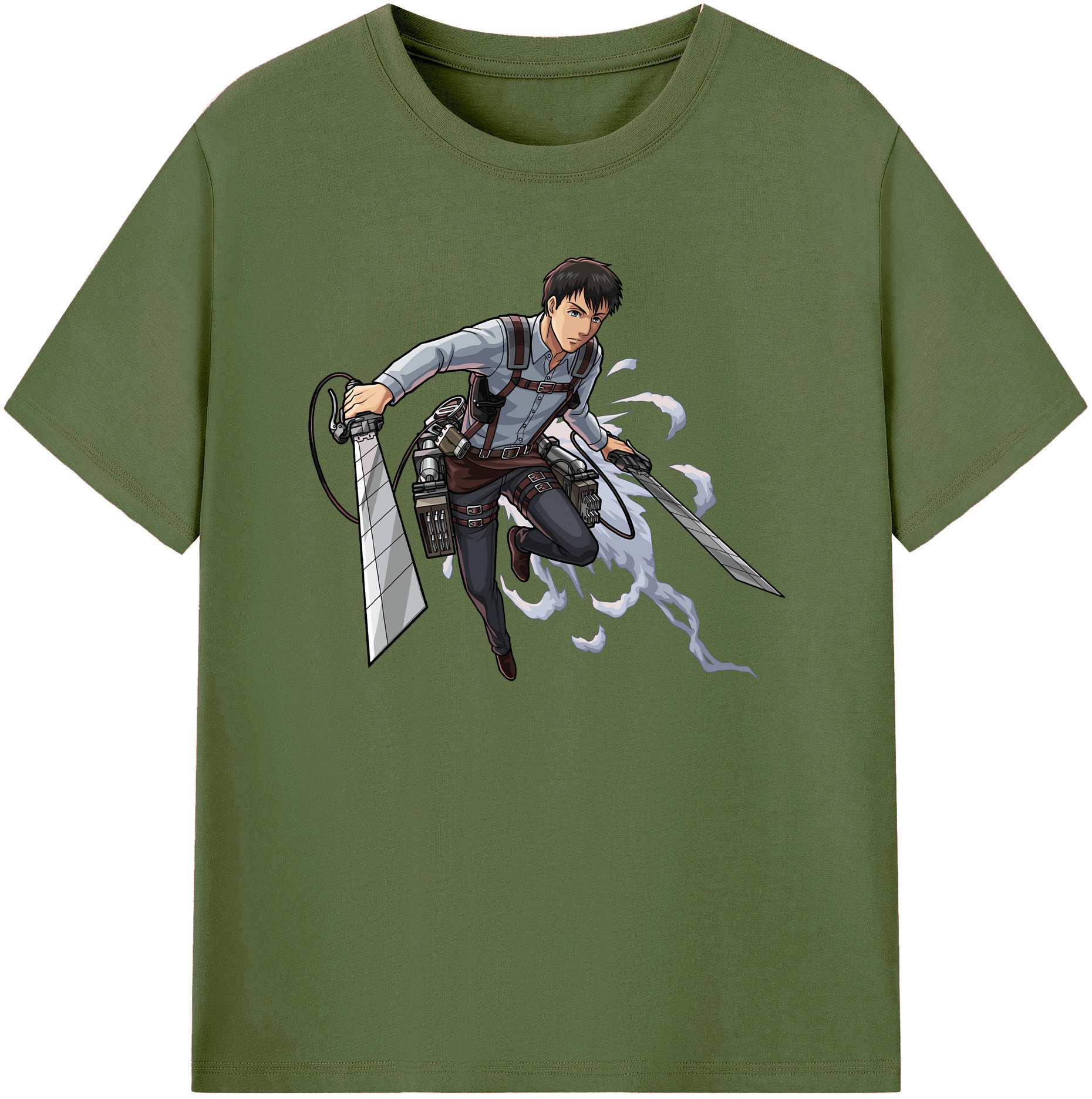 （画像用） 進撃の巨人 ベルトルト・フーバー Attack on Titan Bertholdt Hoover 綿100％半袖Tシャツ（フロントプリント）